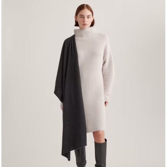 QUINCE Mongolian Cashmere Ribbed Wrap - Picture 1 of 6